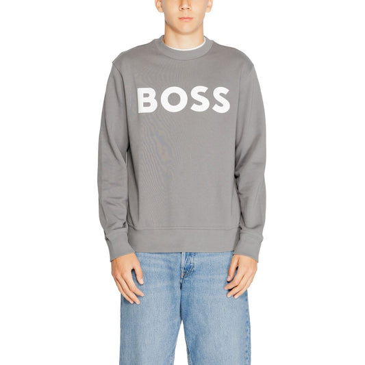 Hugo Boss Gray Cotton Sweatshirt