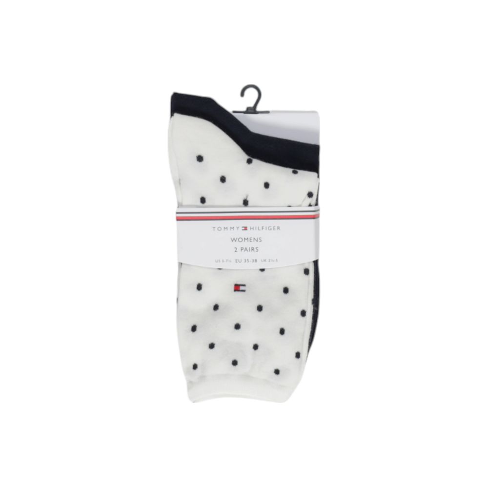 Meia e meia-calça de algodão branco Tommy Hilfiger