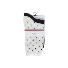 Meia e meia-calça de algodão branco Tommy Hilfiger