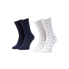 Meia e meia-calça de algodão branco Tommy Hilfiger