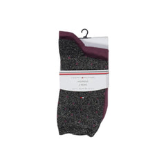 Meia e meia-calça de algodão preta Tommy Hilfiger