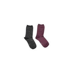 Meia e meia-calça de algodão preta Tommy Hilfiger