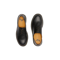 Sapato baixo de couro preto Dr. Martens