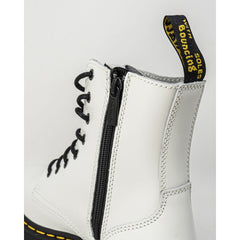Bota de couro branca Dr. Martens