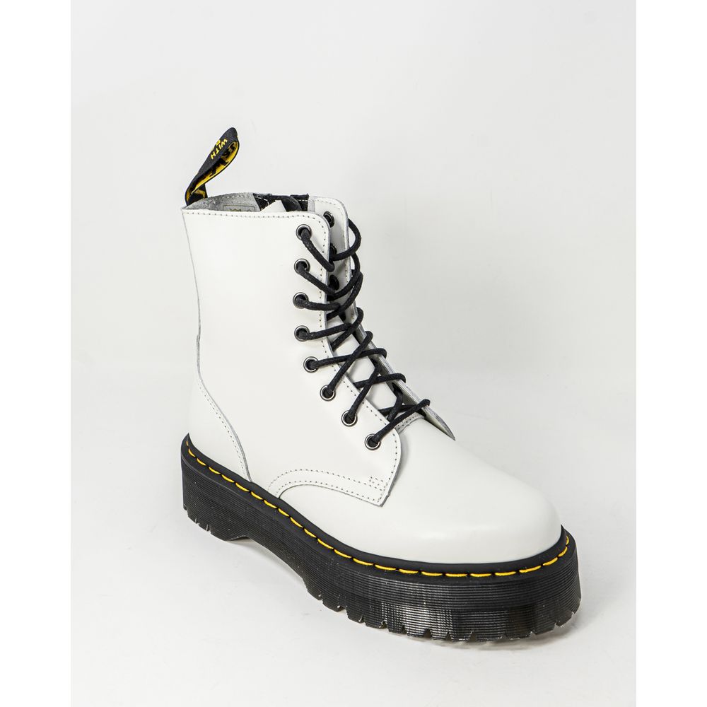 Bota de couro branca Dr. Martens