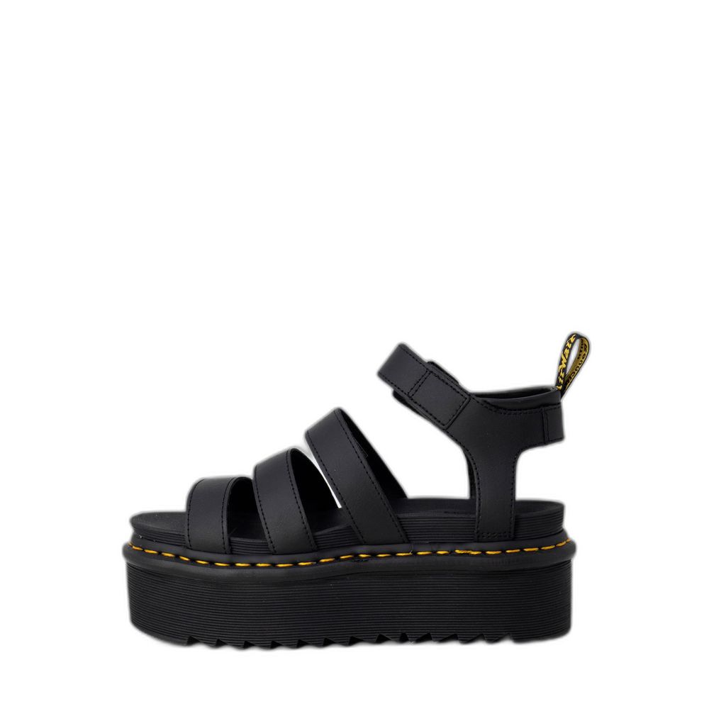 Sapato baixo de couro preto Dr. Martens
