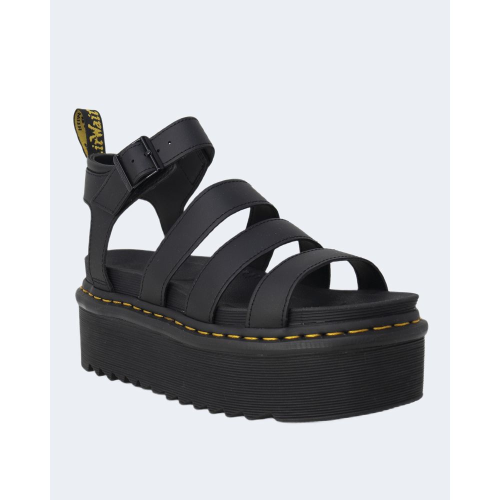 Sapato baixo de couro preto Dr. Martens