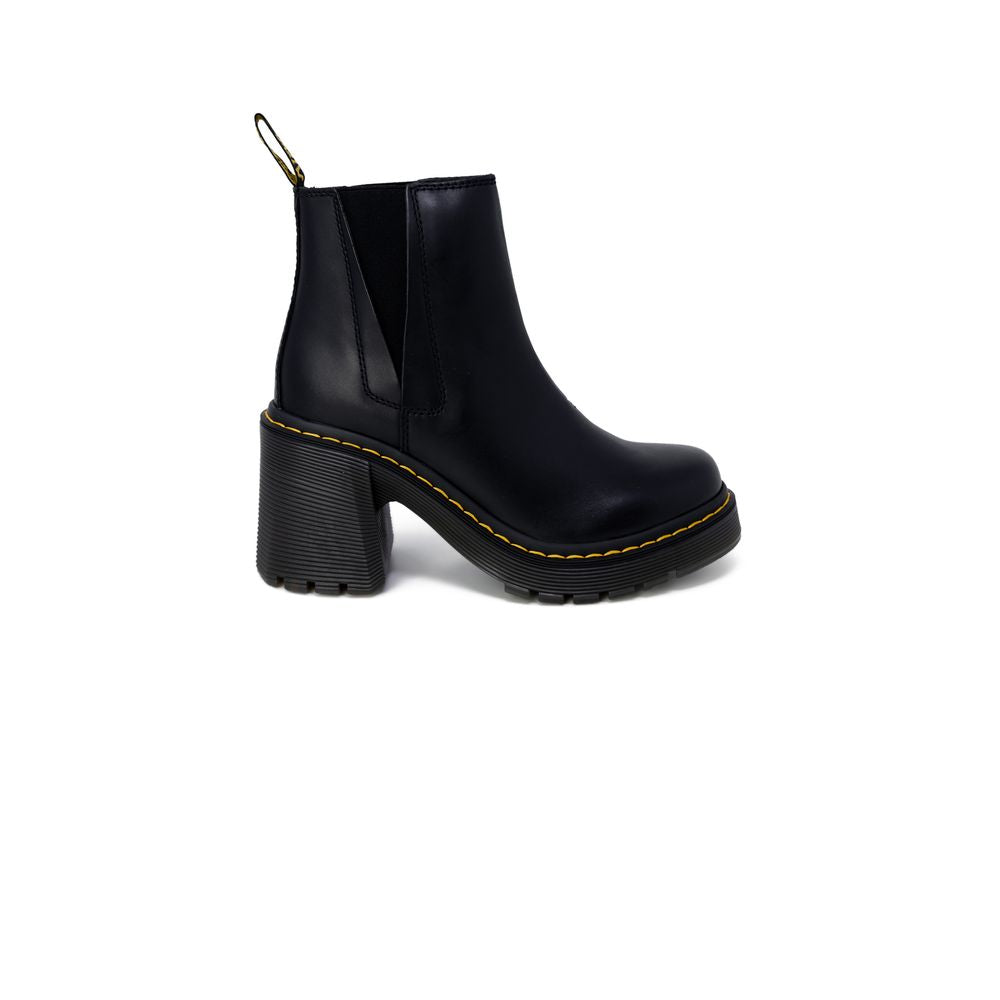 Sandália de couro preta Dr. Martens