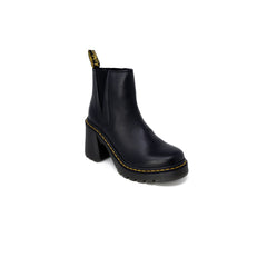 Sandália de couro preta Dr. Martens