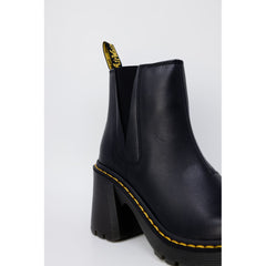 Sandália de couro preta Dr. Martens