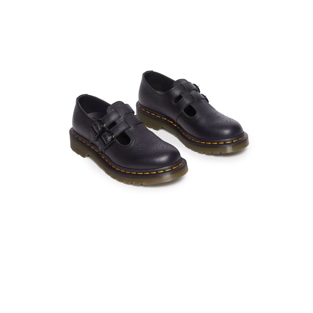 Sapato baixo de couro preto Dr. Martens