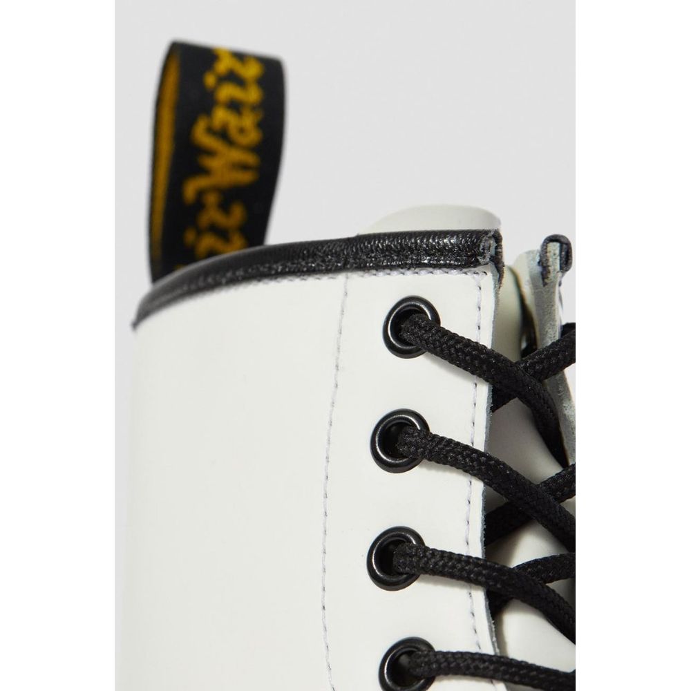 Bota de couro branca Dr. Martens