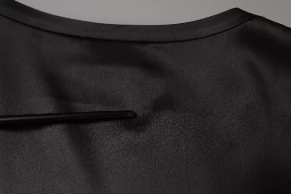 Blusa sem mangas Brunello Cucinelli preta de seda mista