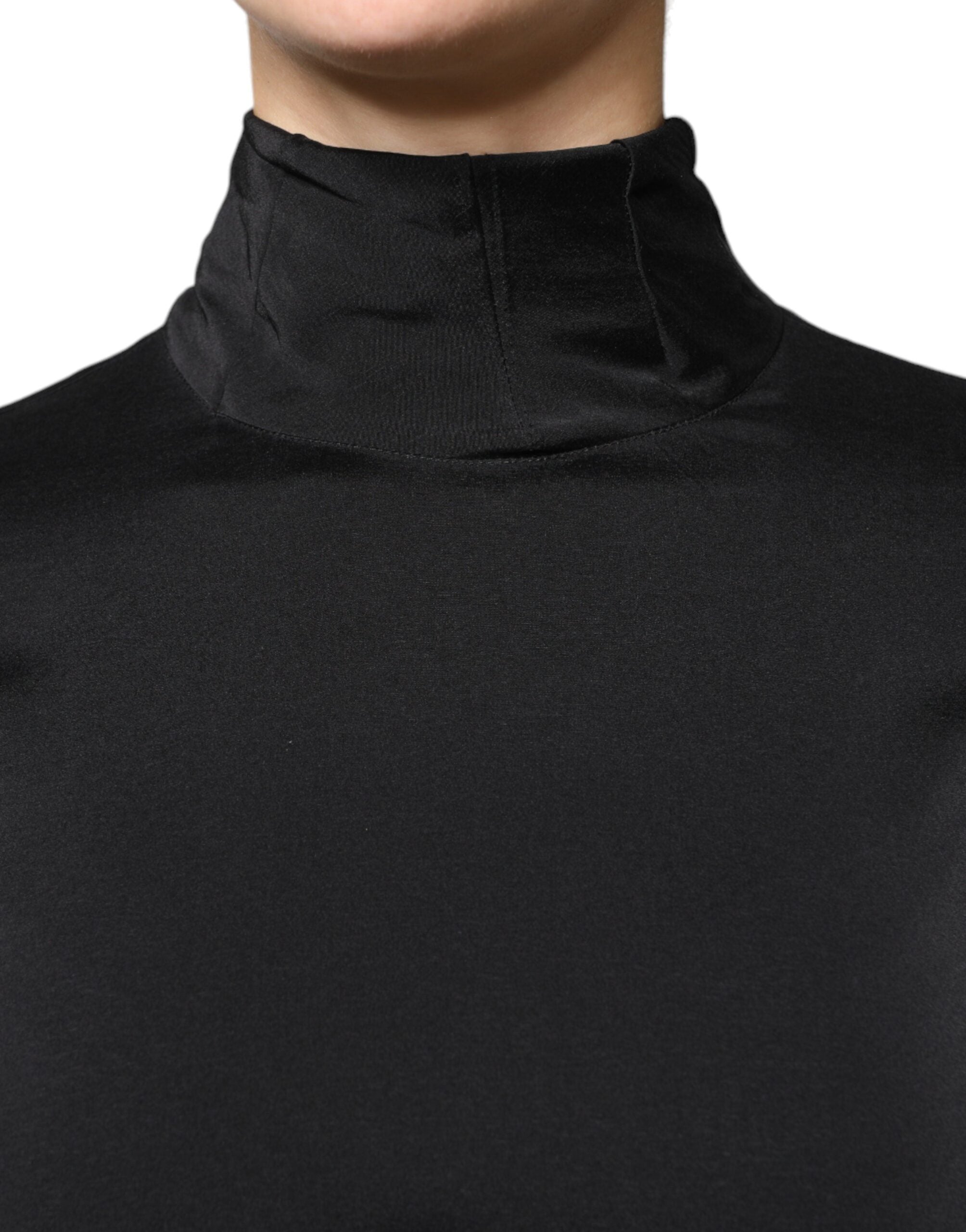 Blusa de manga comprida Brunello Cucinelli preta com mistura de seda