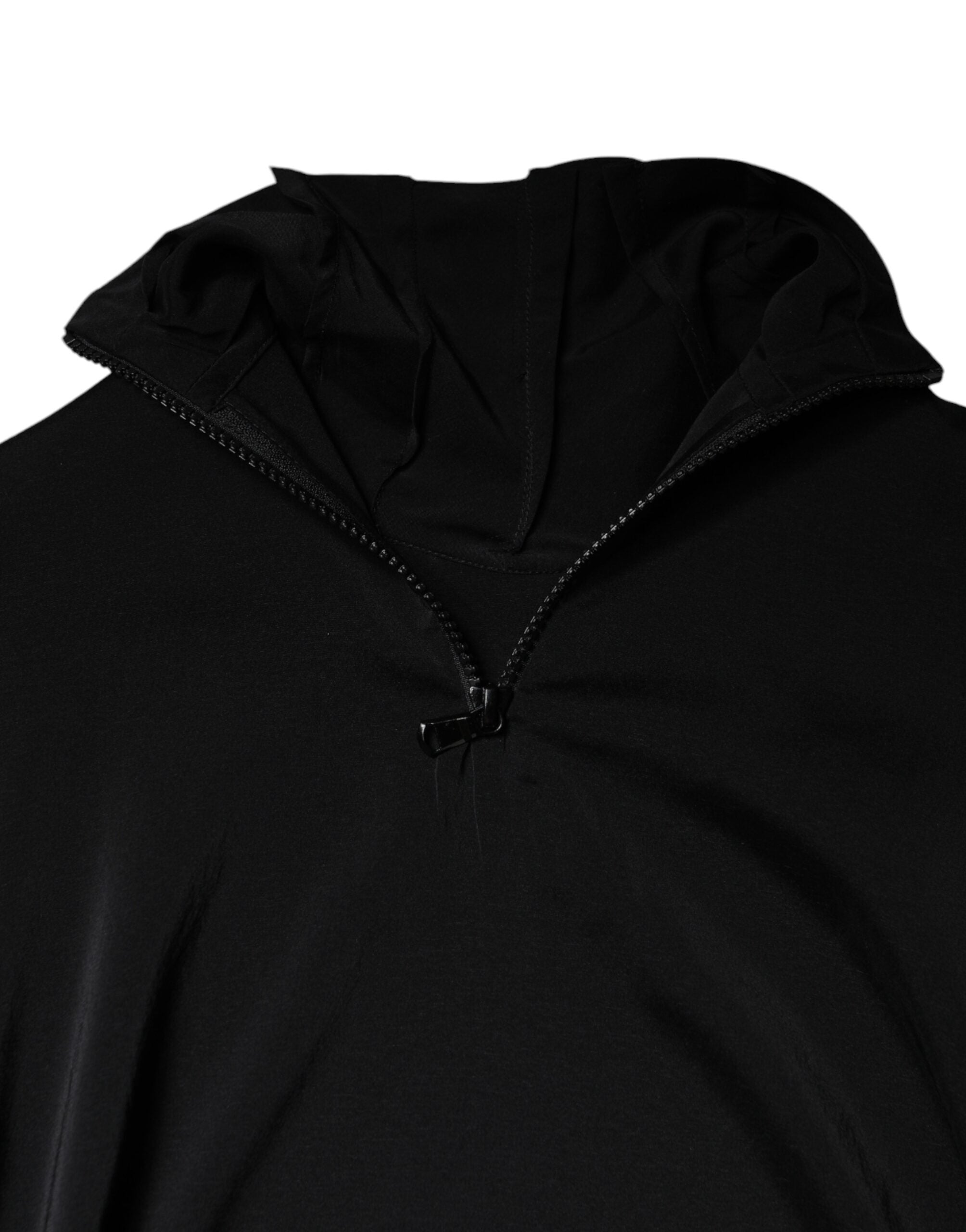 Blusa de manga comprida Brunello Cucinelli preta com mistura de seda
