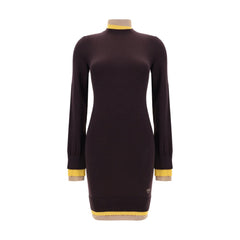 Vestido curto de gola alta Fendi