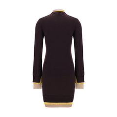 Vestido curto de gola alta Fendi