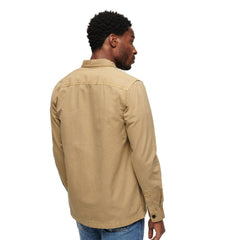 Camisa de algodão bege Superdry