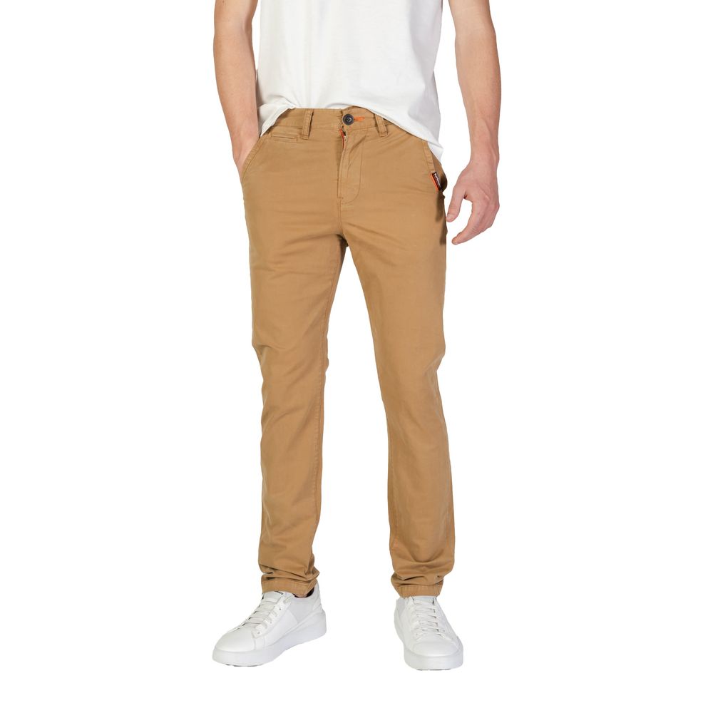 Calça jeans e calça de algodão bege Superdry
