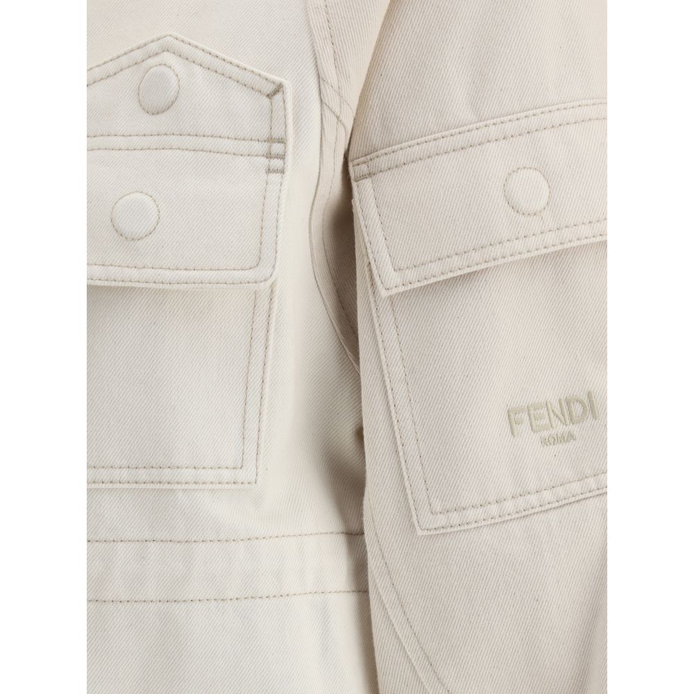 Jaqueta bomber jeans Fendi