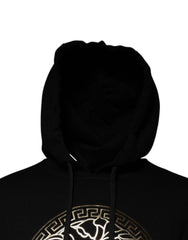 Moletom com capuz e estampa Medusa de algodão preto Versace