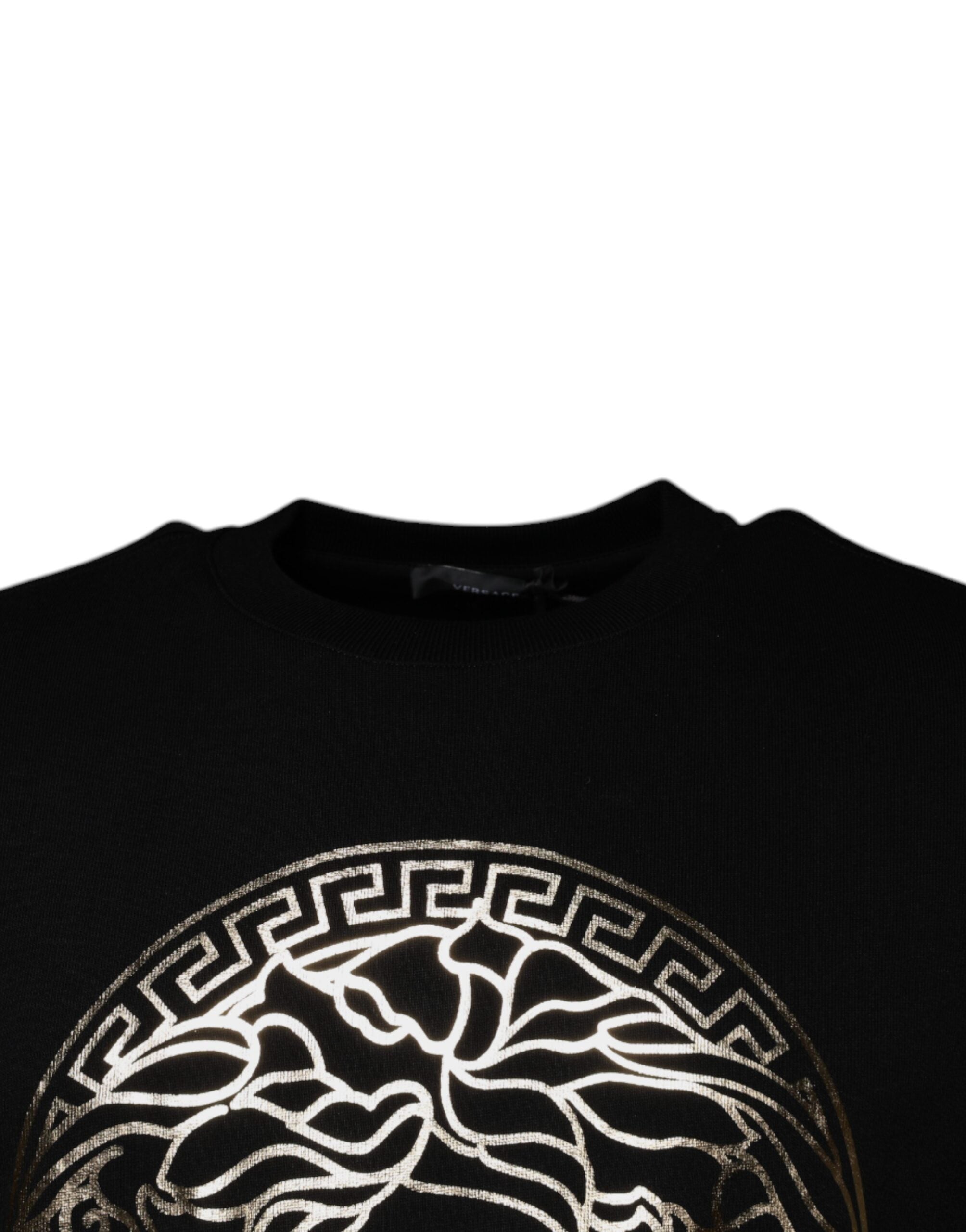 Suéter masculino de lã Medusa com gola redonda preto Versace