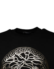 Suéter masculino de lã Medusa com gola redonda preto Versace