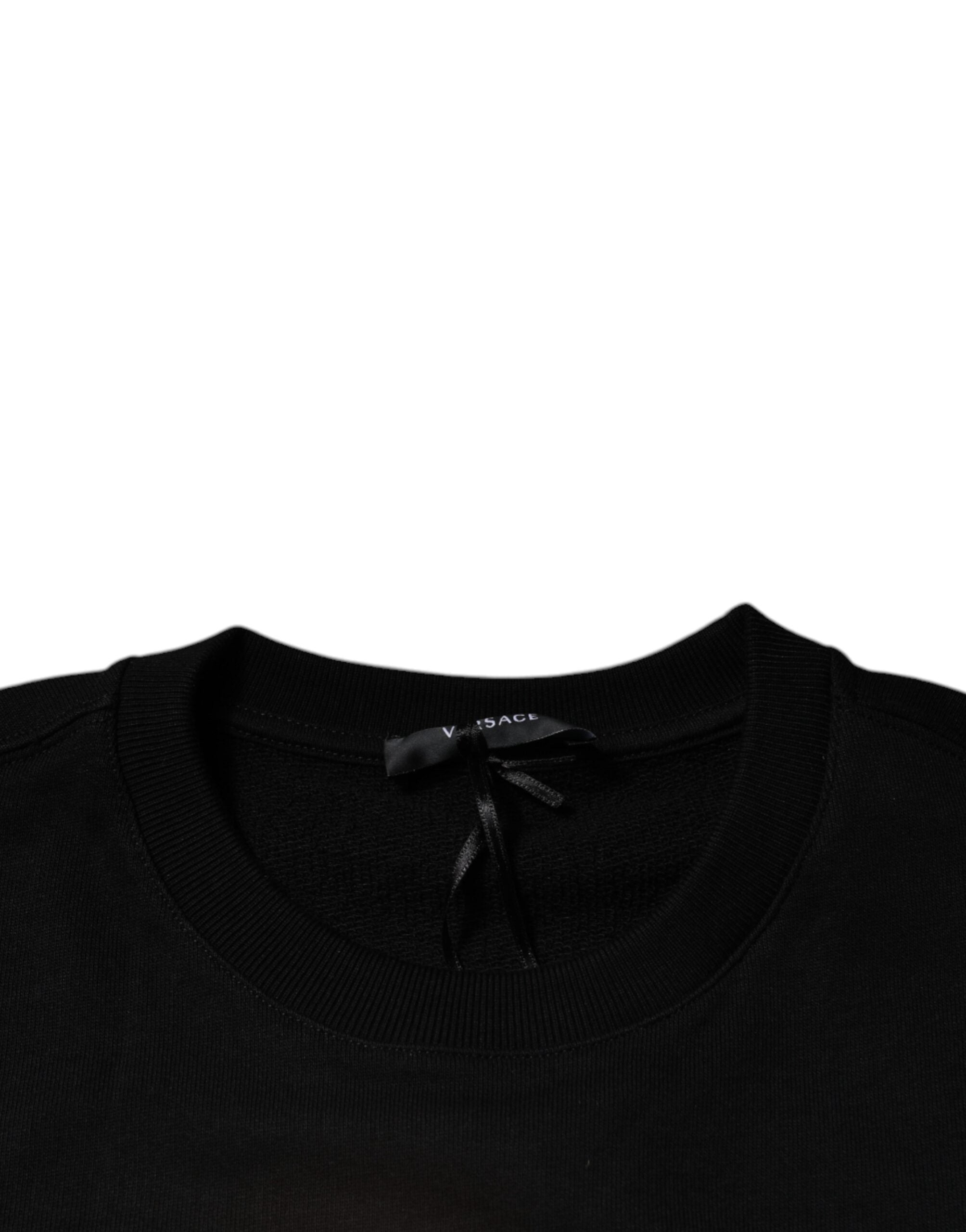 Suéter masculino de lã Medusa com gola redonda preto Versace