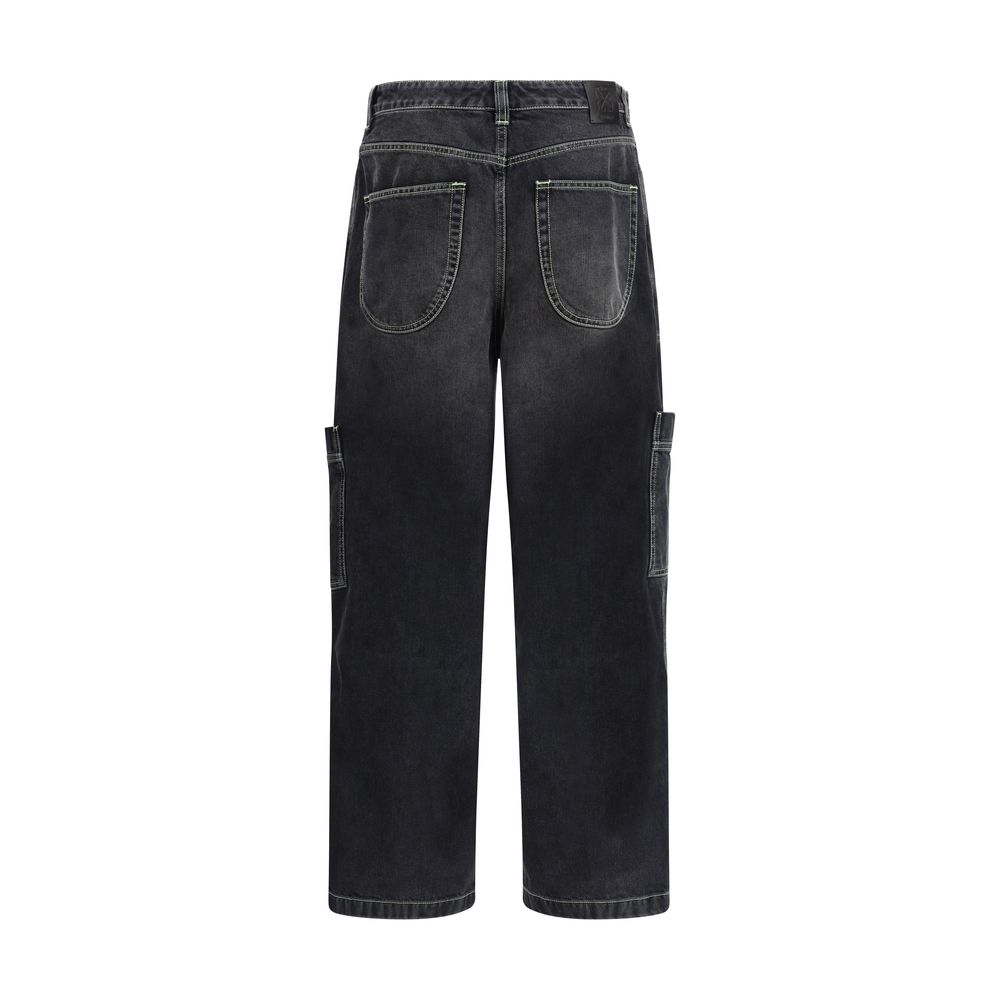 Calça Jeans Cargo Vintage Off-White