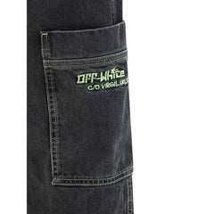 Calça Jeans Cargo Vintage Off-White