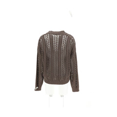Cardigan Brunello Cucinelli em malha perfurada