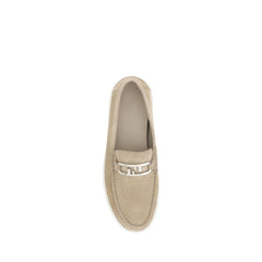 Mocassins de couro Fendi Suede