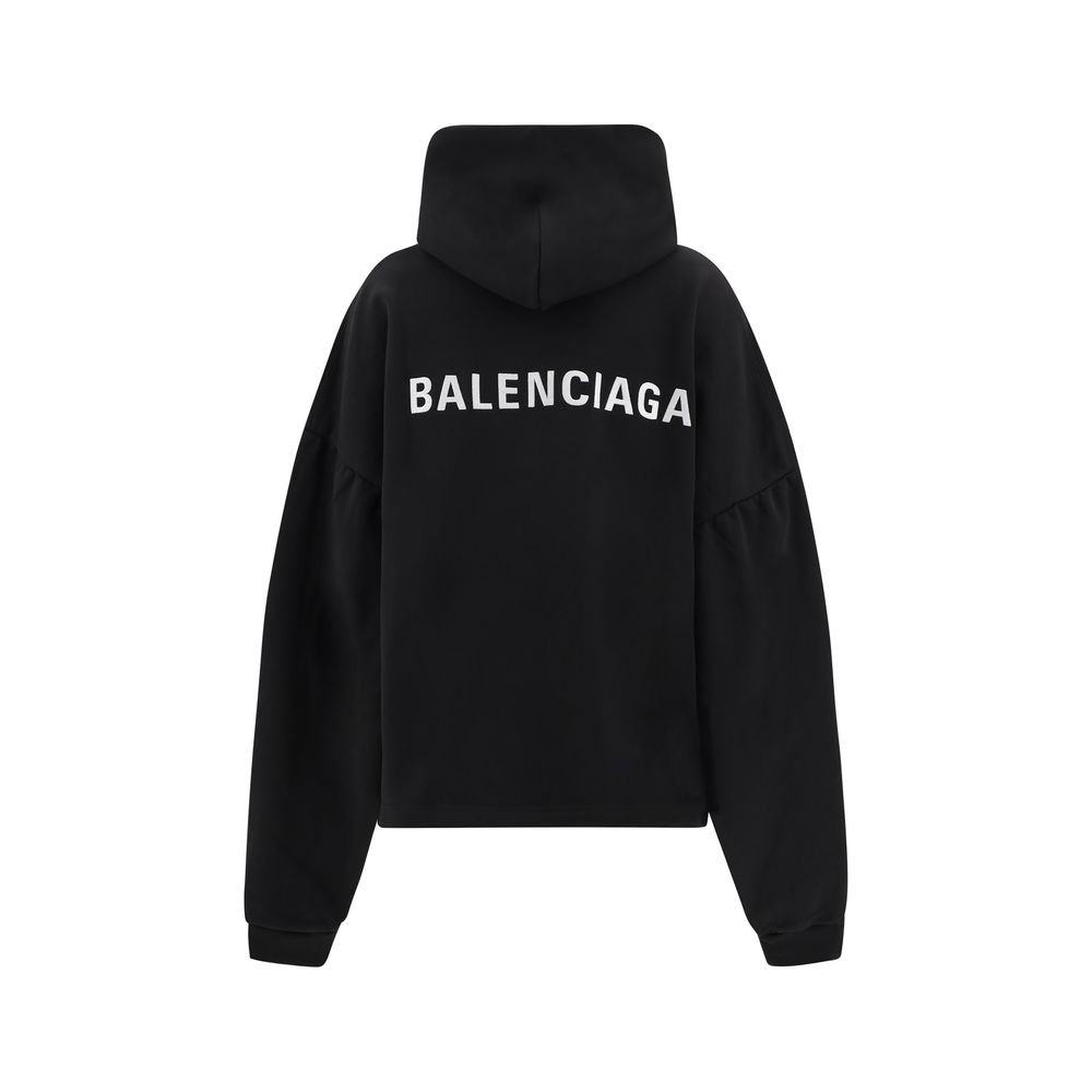 Moletom com capuz com logotipo da Balenciaga