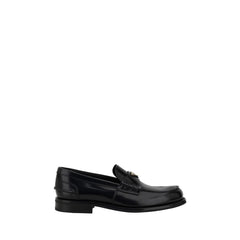 Mocassins Prada com placa triangular
