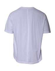 Camiseta Balenciaga de algodão com logo branco e gola redonda, manga curta
