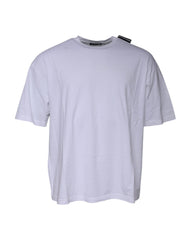 Camiseta Balenciaga de algodão com logotipo branco e gola redonda, manga curta