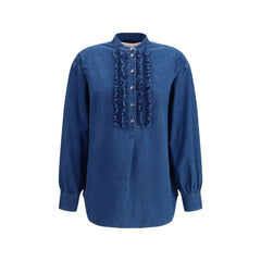 Camisas jeans com babados Valentino