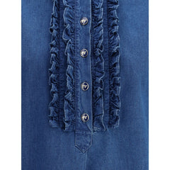 Camisas jeans com babados Valentino