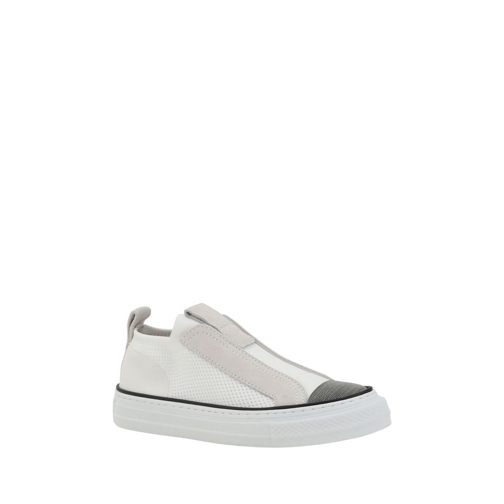 Tênis Brunello Cucinelli com detalhes icônicos
