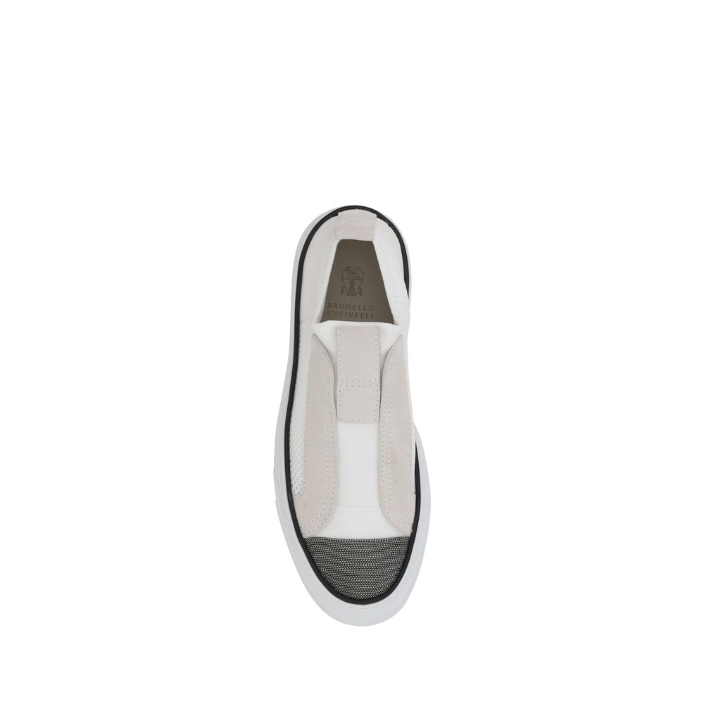 Tênis Brunello Cucinelli com detalhes icônicos
