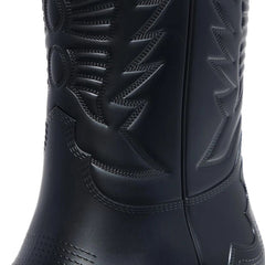 Bota de couro preta Dior