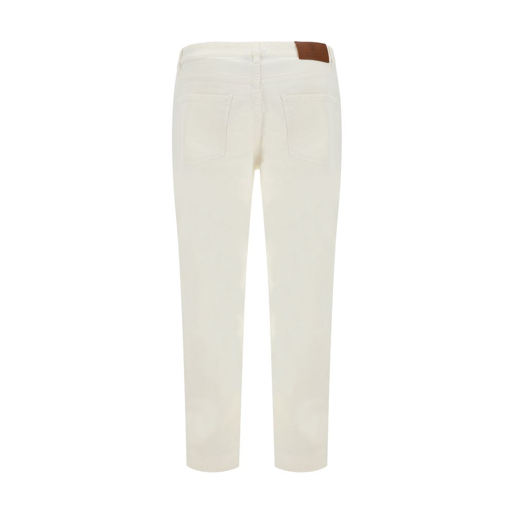 Jeans Brunello Cucinelli com bainha dobrada