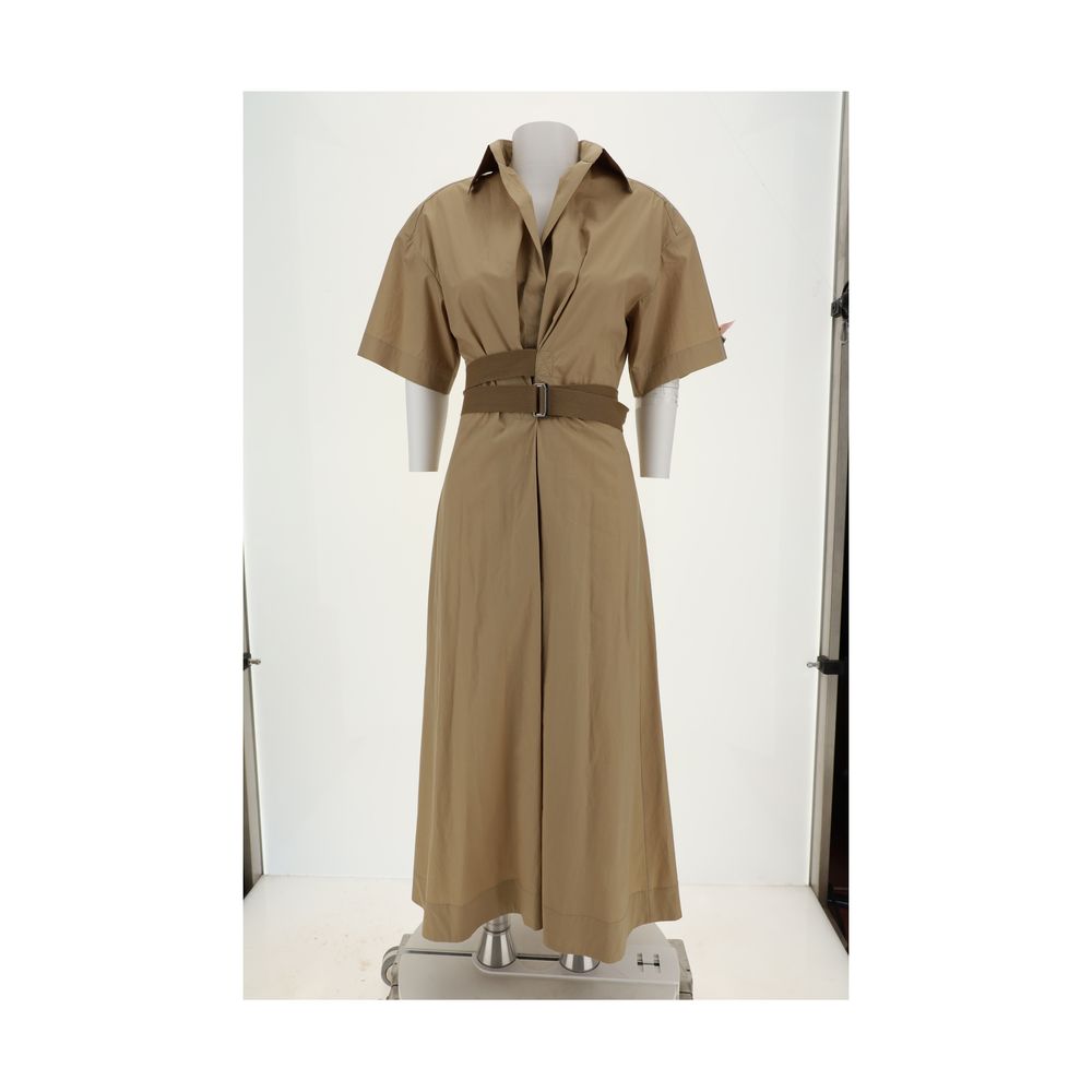 Brunello Cucinelli Vestido longo de algodão
