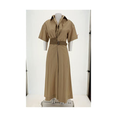 Brunello Cucinelli Vestido longo de algodão