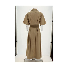 Brunello Cucinelli Vestido longo de algodão