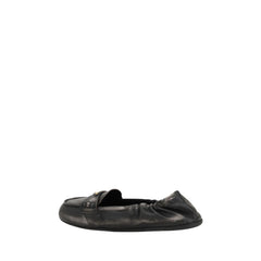 Mocassins Prada de couro com efeito vintage