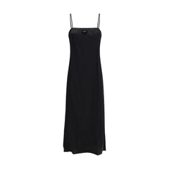 Vestido longo de seda Prada
