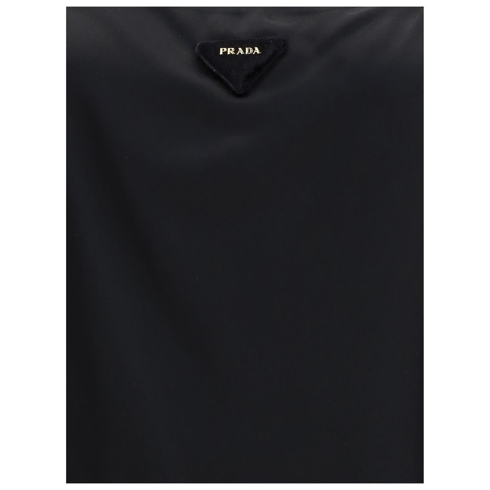 Vestido longo de seda Prada