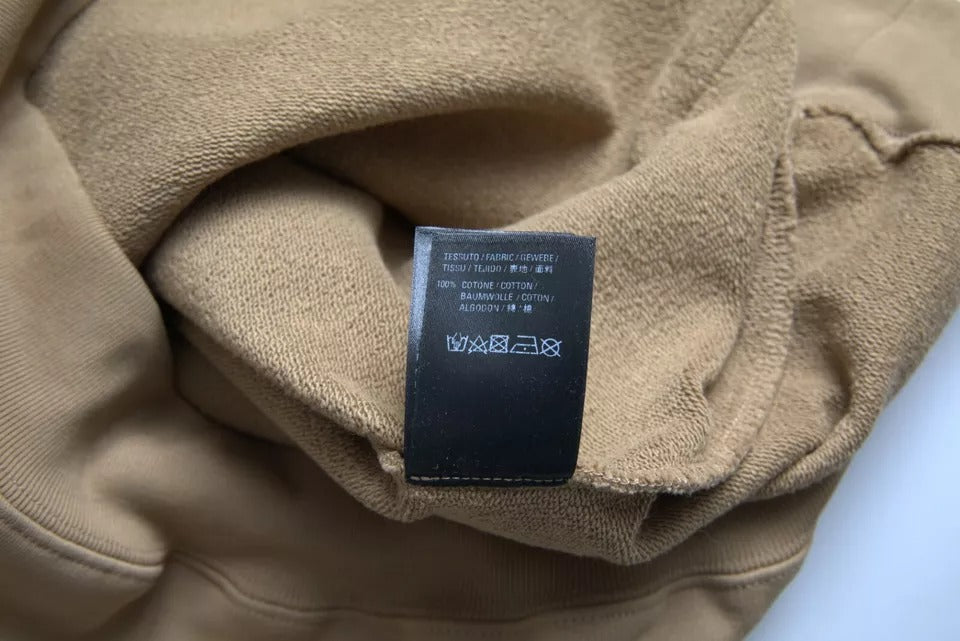 Suéter com capuz Balenciaga em algodão marrom simbólico Molleton Bouclette