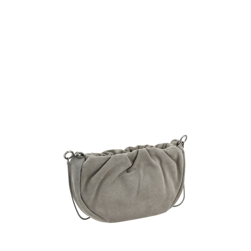 Bolsa de ombro em camurça Brunello Cucinelli